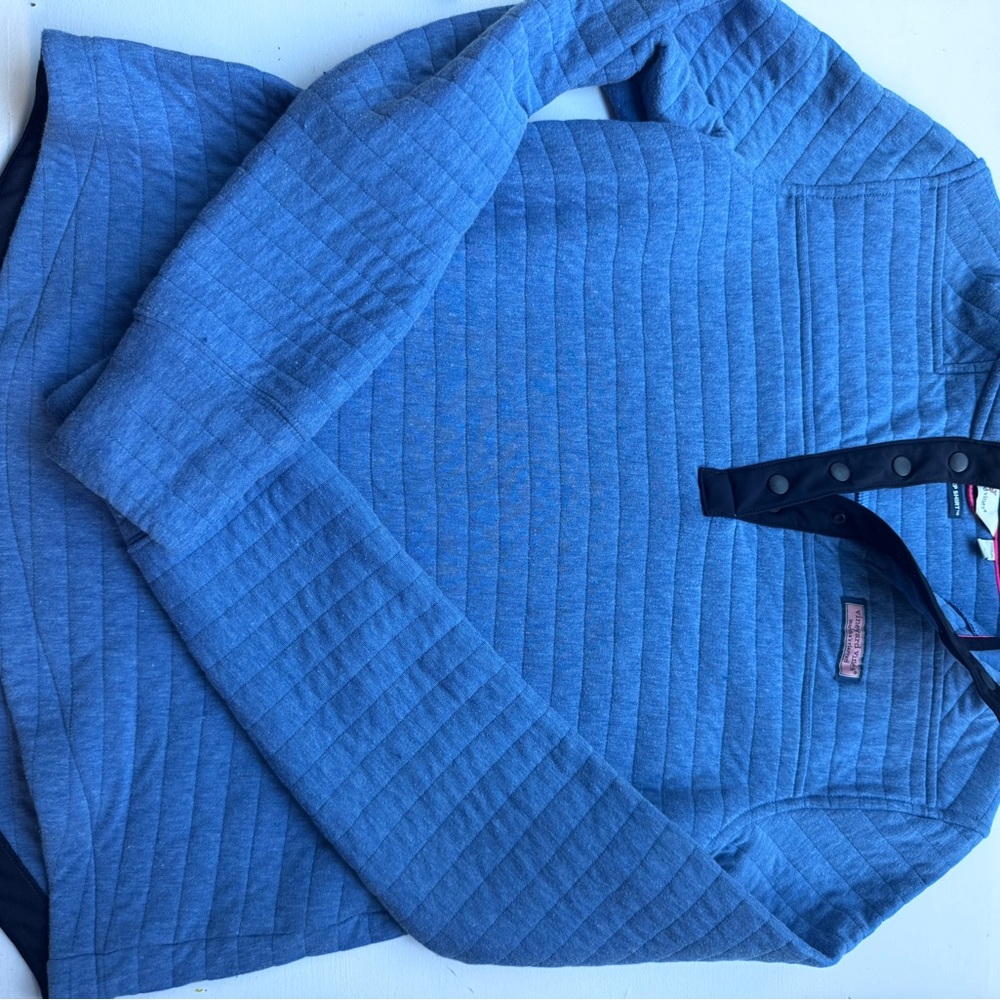 Womens Blue Small Vineyard Vines Quilted Shep Shirt - Picture 2 of 2